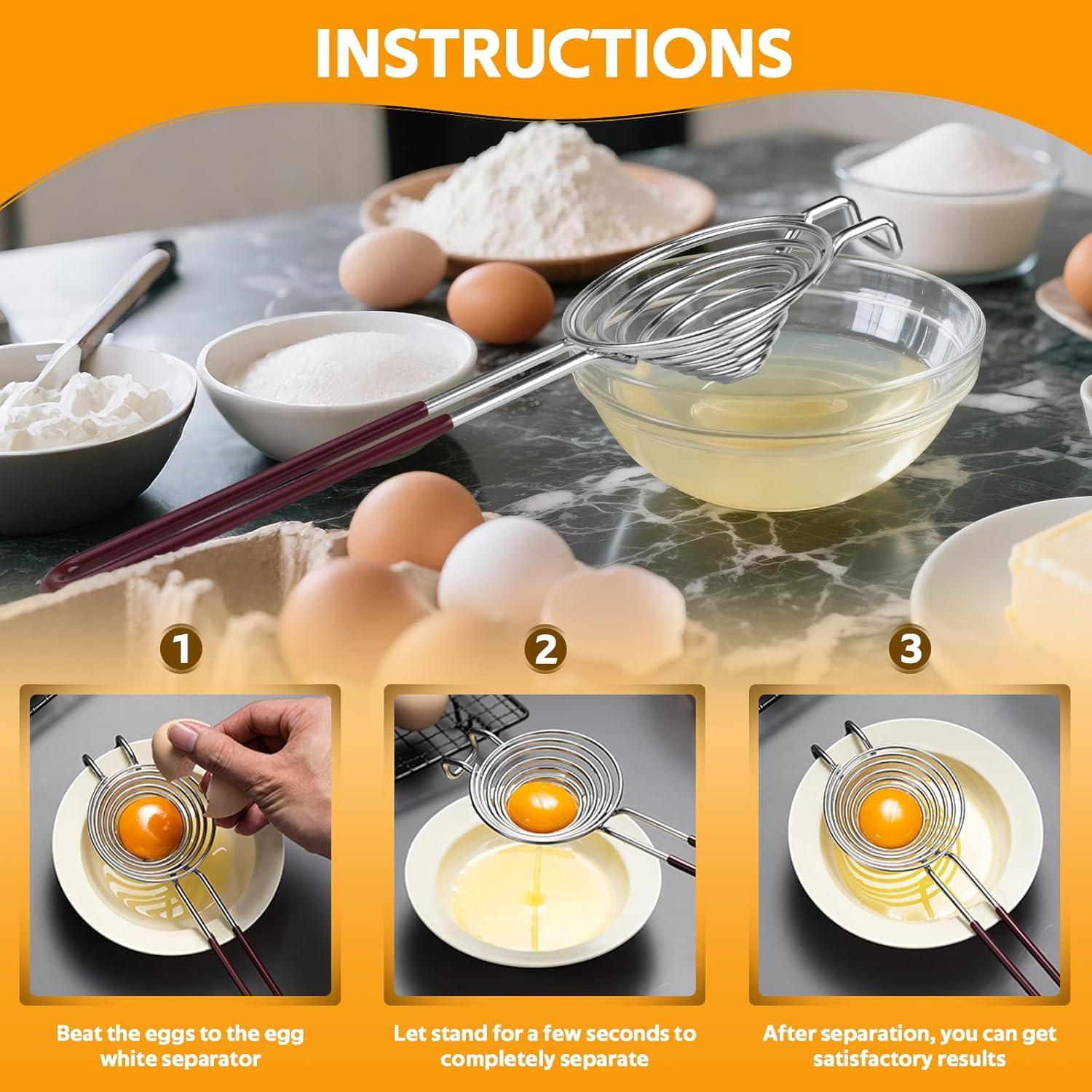 Separador de Huevos HCFGS de Acero Inoxidable con Mango Largo