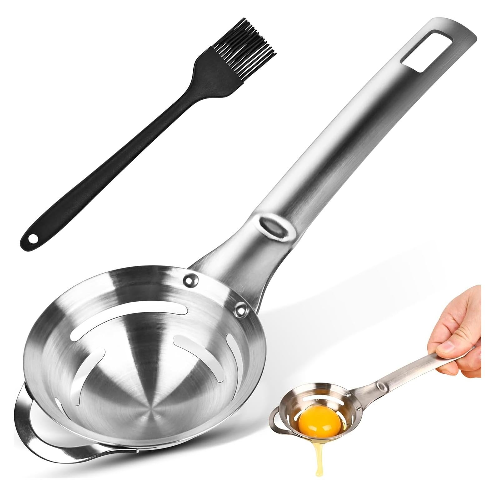 Separador de Yema y Clara de Huevo Acero Inoxidable 20.5cm