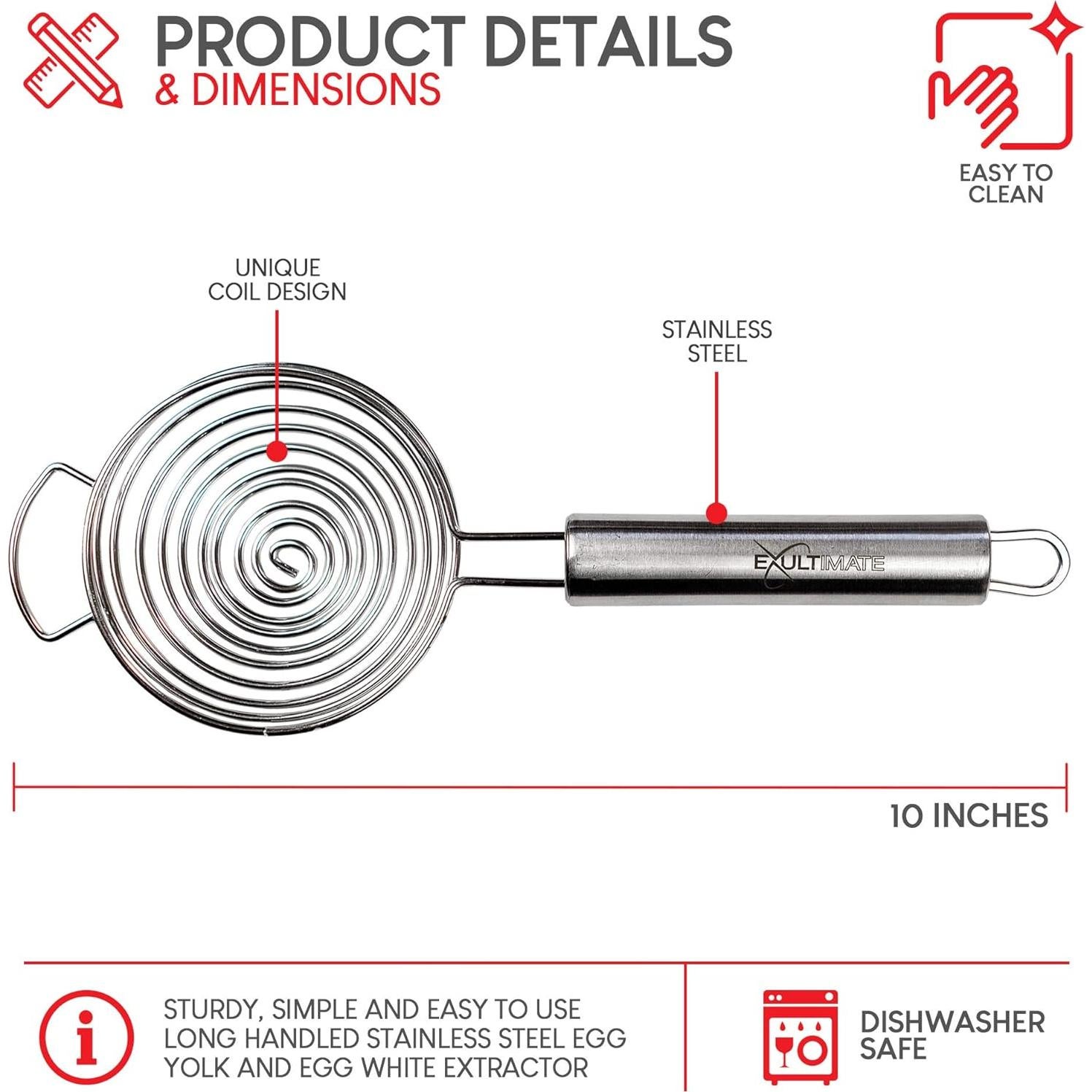 Separador de Huevos Acero Inoxidable Exultimate 25.4 cm