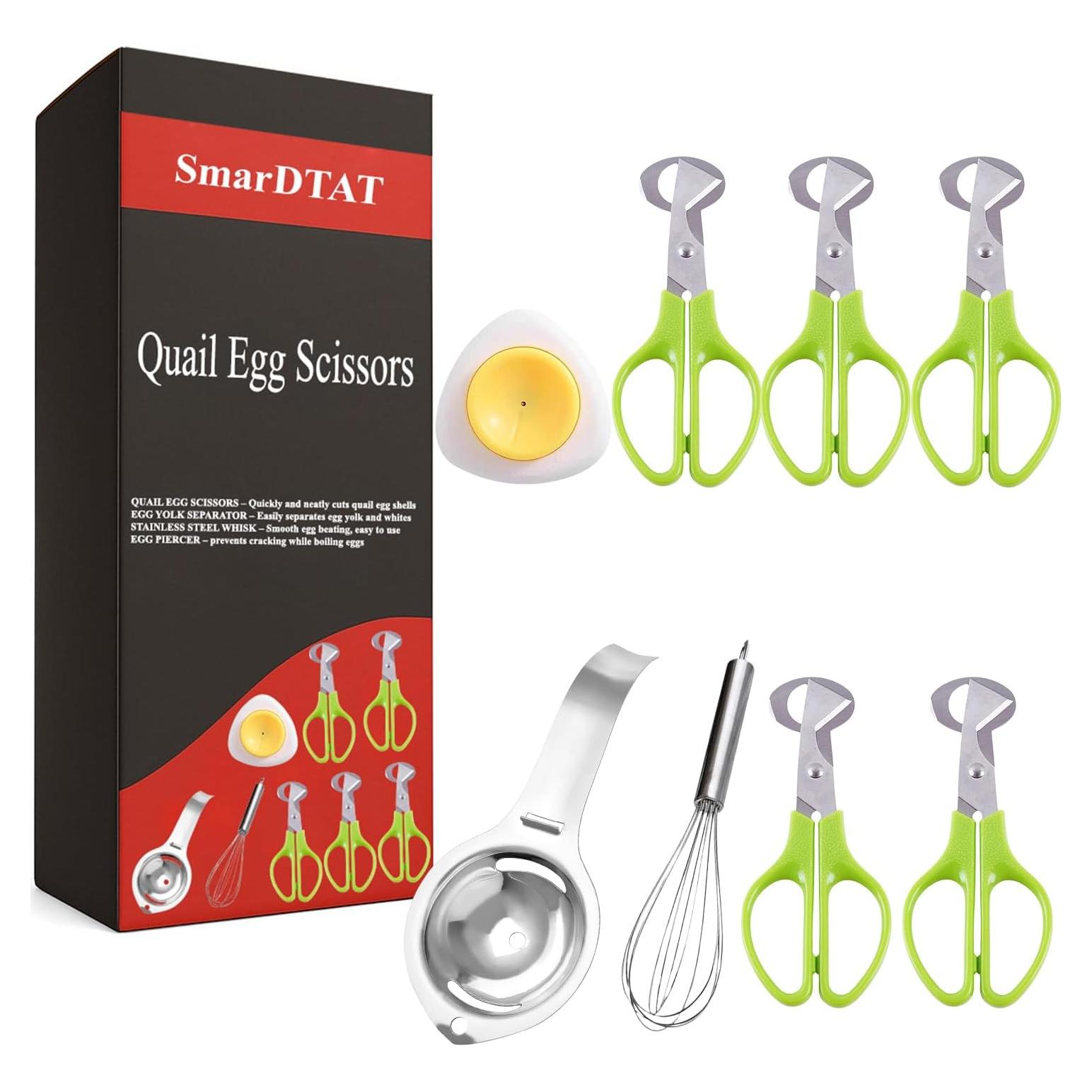 Set de 5 Tijeras para Huevos de Codorniz SmarDTAT - Acero Inoxidable