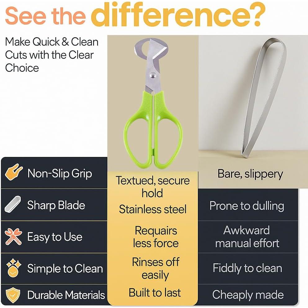 Set de 5 Tijeras para Huevos de Codorniz SmarDTAT - Acero Inoxidable