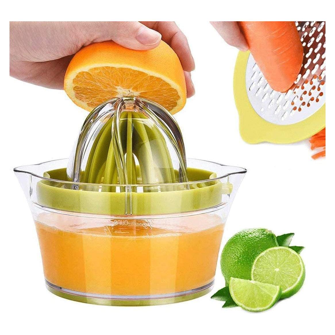 Exprimidor Manual de Cítricos Drizom Verde 400ML con Rallador