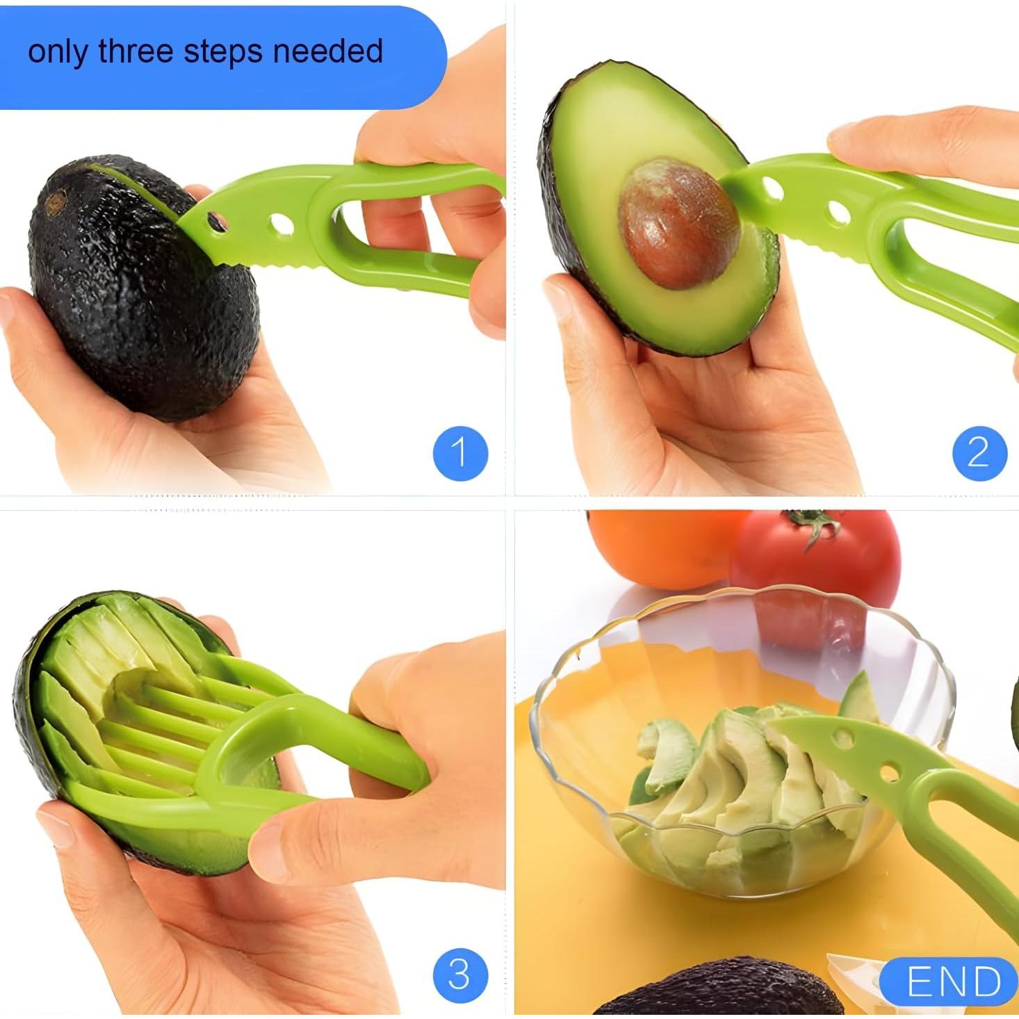 Cortador de Aguacate 3 en 1 YOFAN - Deshuesador y Cuchara Verde