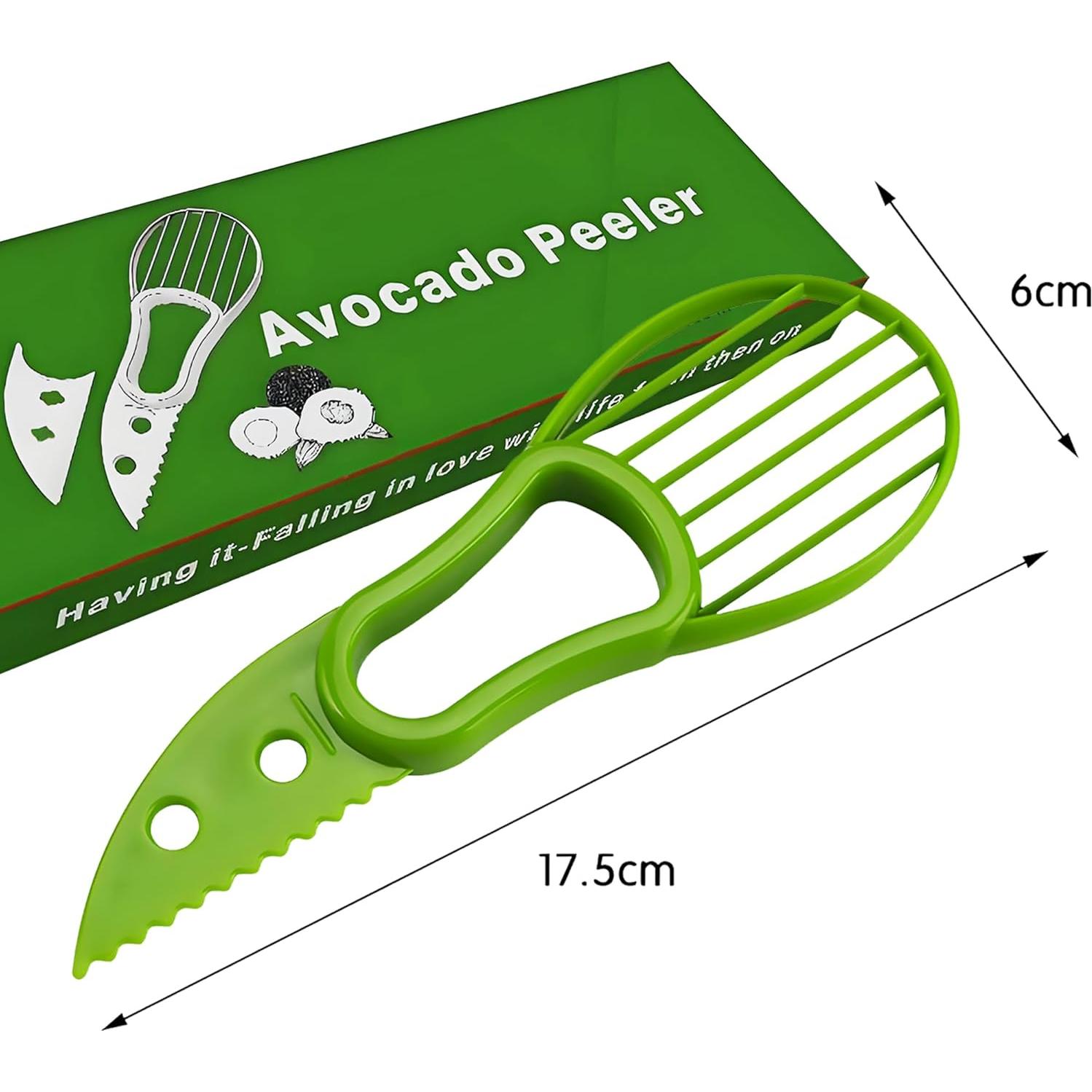 Cortador de Aguacate 3 en 1 SoKalChw Verde, Ligero y Ergonómico