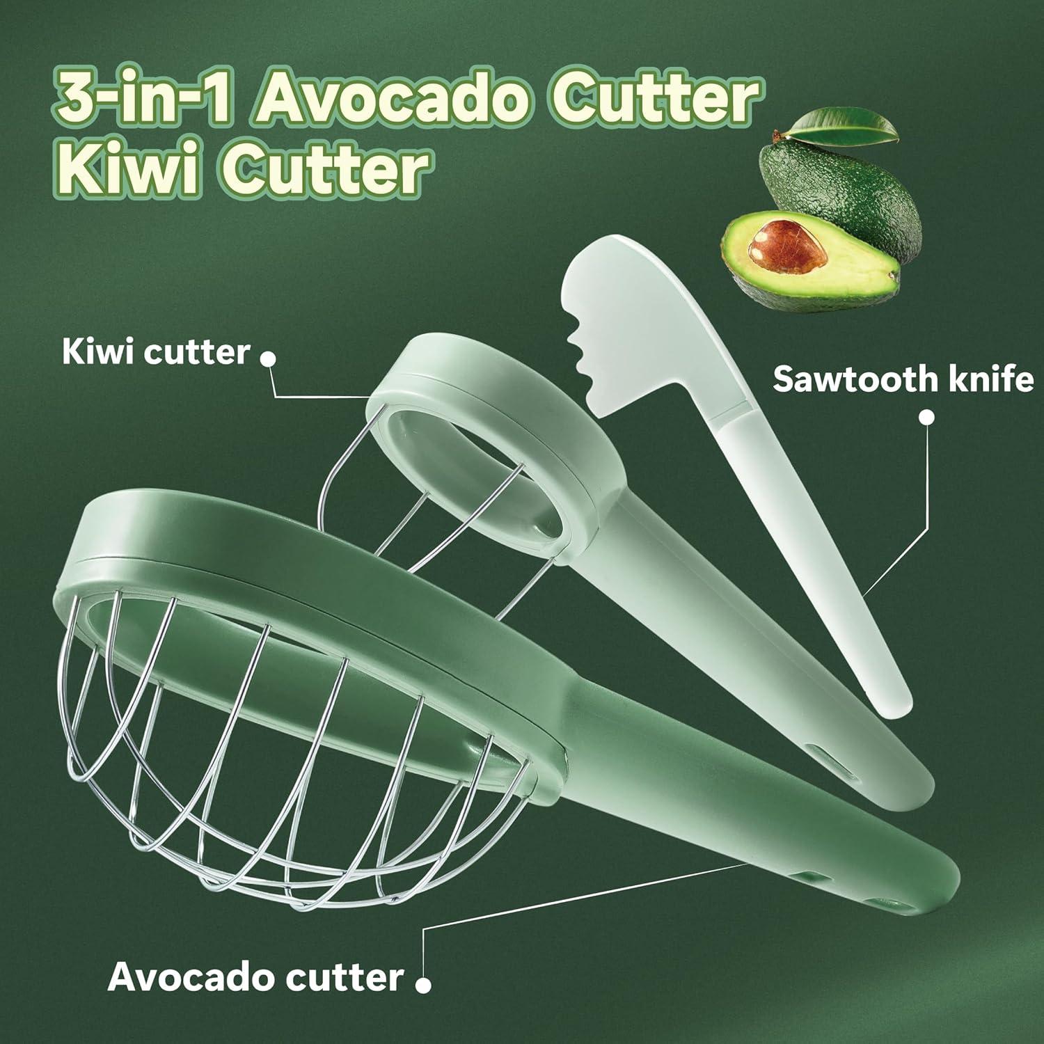 Cortador de Aguacate 3 en 1 XIOQINE con Cuchillo para Kiwi