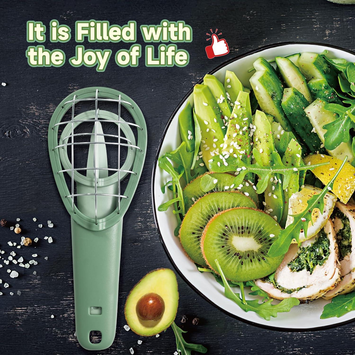 Cortador de Aguacate 3 en 1 XIOQINE con Cuchillo para Kiwi