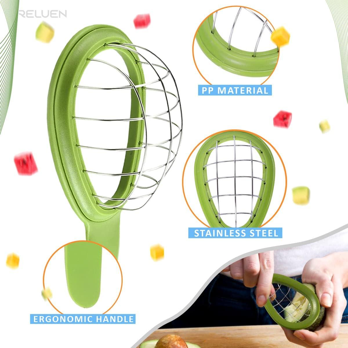 Cortador de Aguacate Reluen 3 en 1 - Mango Ergonómico 16 cm