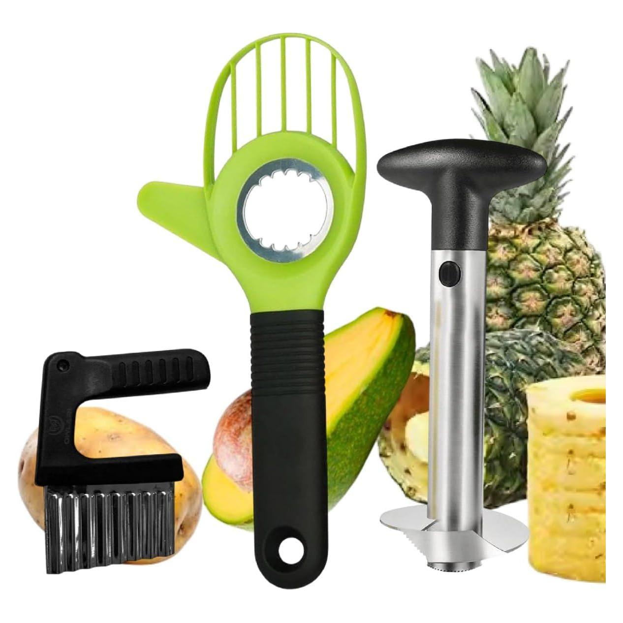 Cortador 3 en 1 de Aguacate y Piña OWLARI - Acero Inoxidable