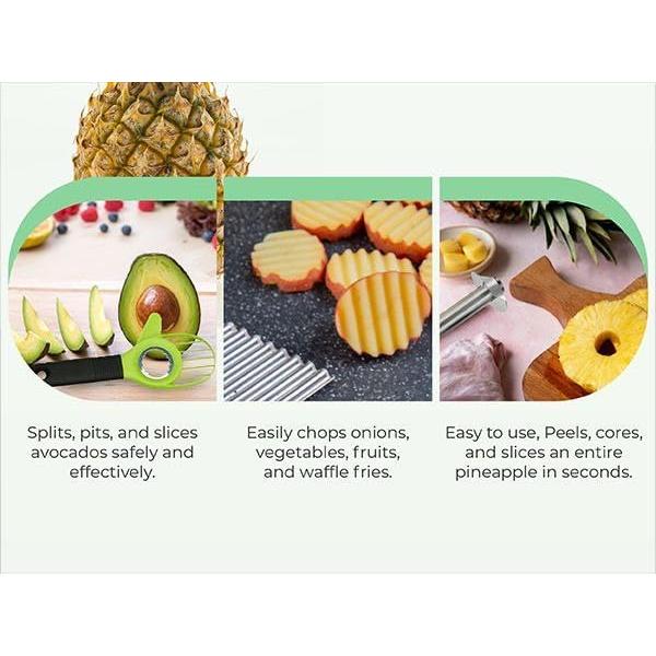 Cortador 3 en 1 de Aguacate y Piña OWLARI - Acero Inoxidable