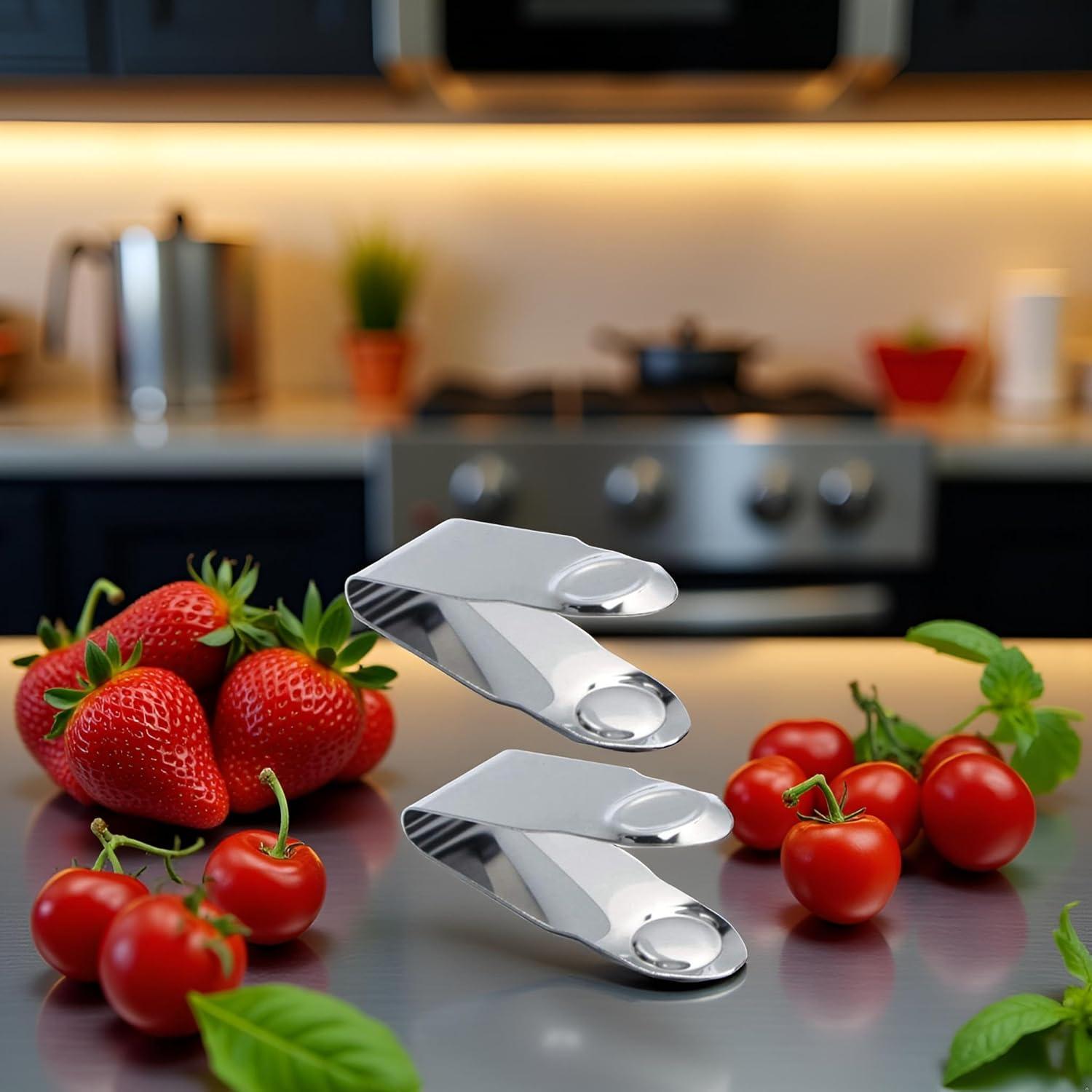 Desgajadora de Fresas JJLFresheners Acero Inoxidable 2 Piezas