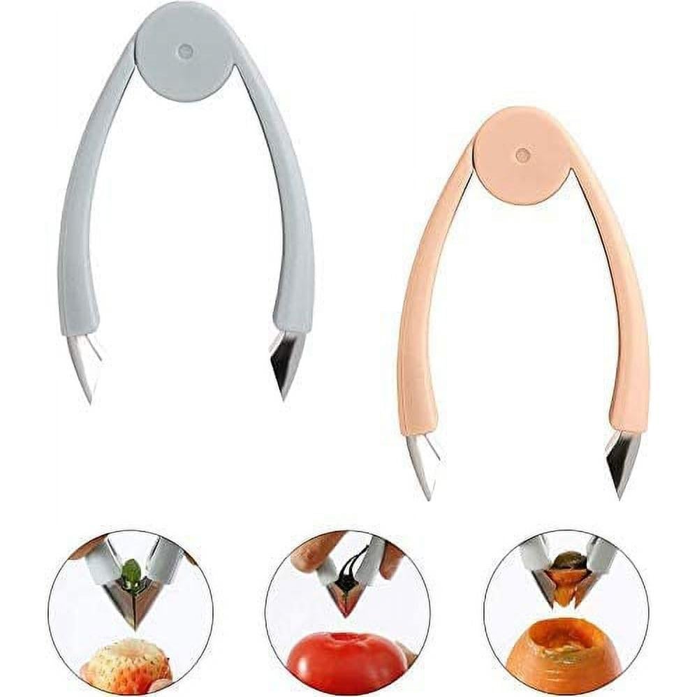Paquete de 2 Quita Tallos de Fresa Enyolidimk Acero Inoxidable