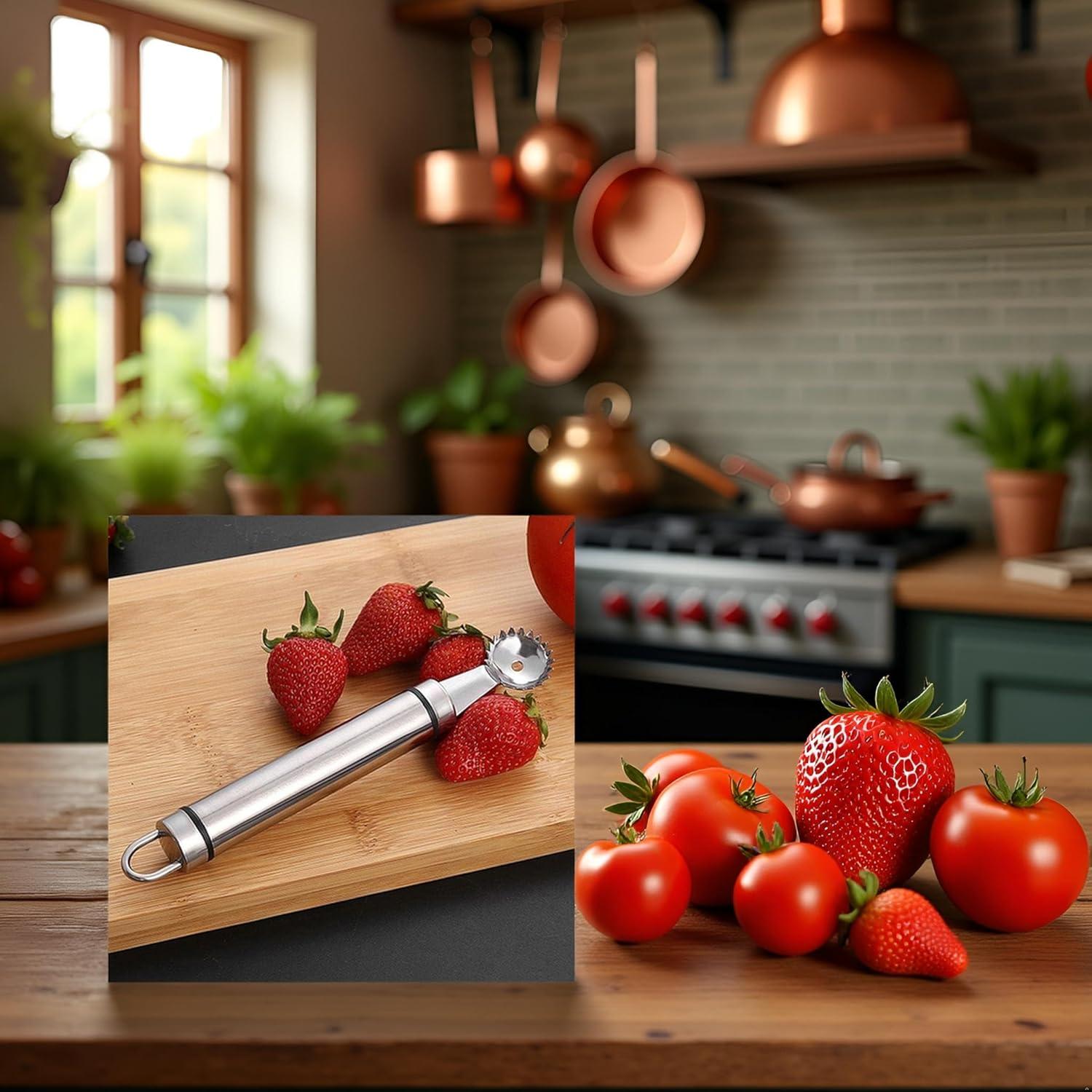 Herramienta de despalillado Jowxsx de acero inoxidable 15.24 cm