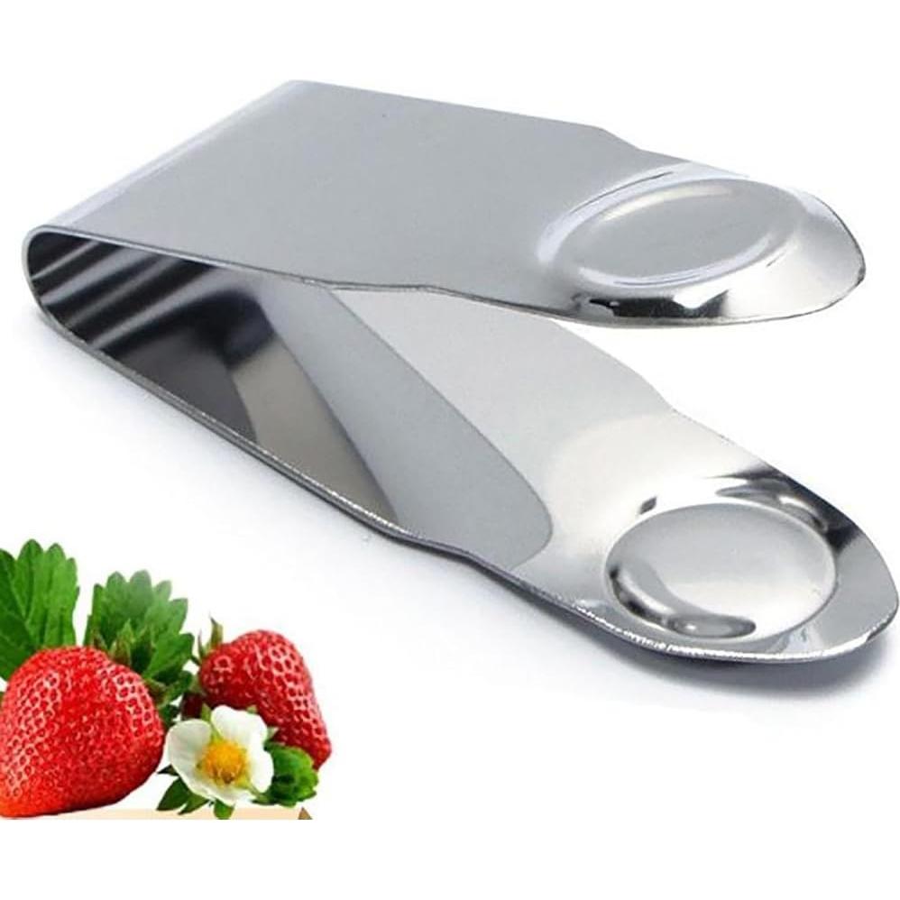 Removedores de Tallos de Fresa TypoGrove - Acero Inoxidable 2 Pcs