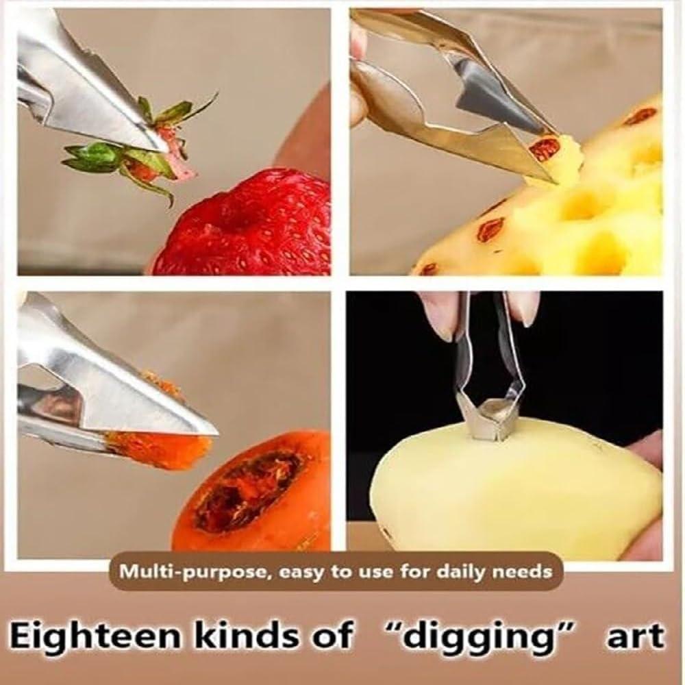 Clip Removedor de Tallo de Frutas TypoGrove - Acero Inoxidable