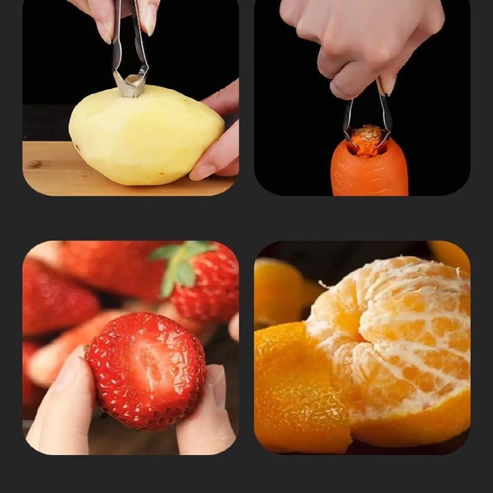 Clip Removedor de Tallo de Frutas TypoGrove - Acero Inoxidable