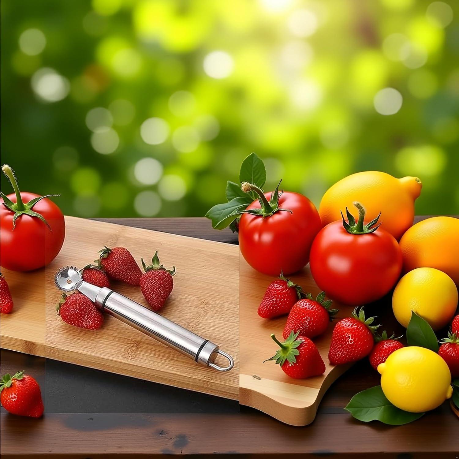 Herramienta de deshuesar fresas y tomates DPWOUM de acero inoxidable