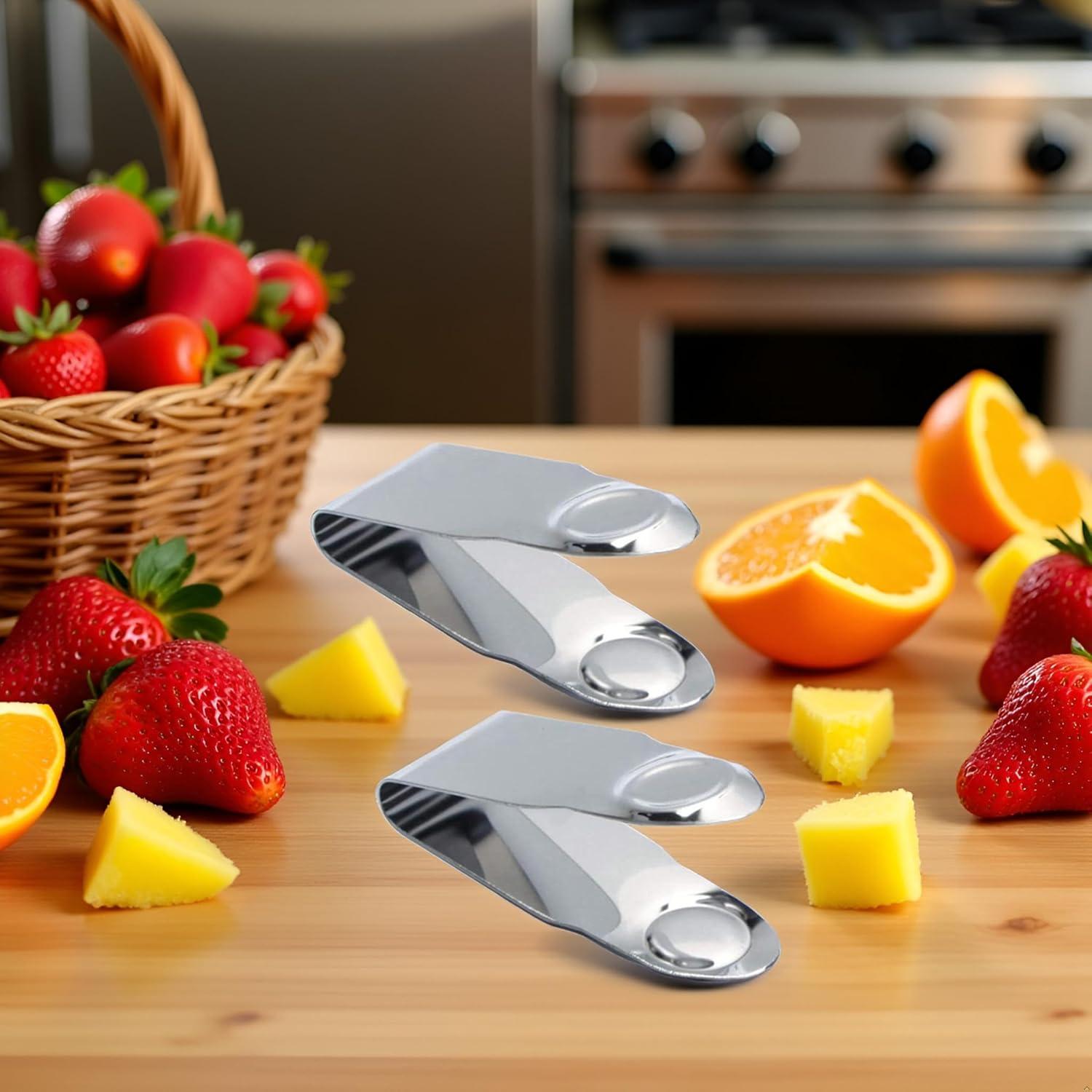 Set de 2 Descorazonadores de Fresas Jizlan Acero Inoxidable