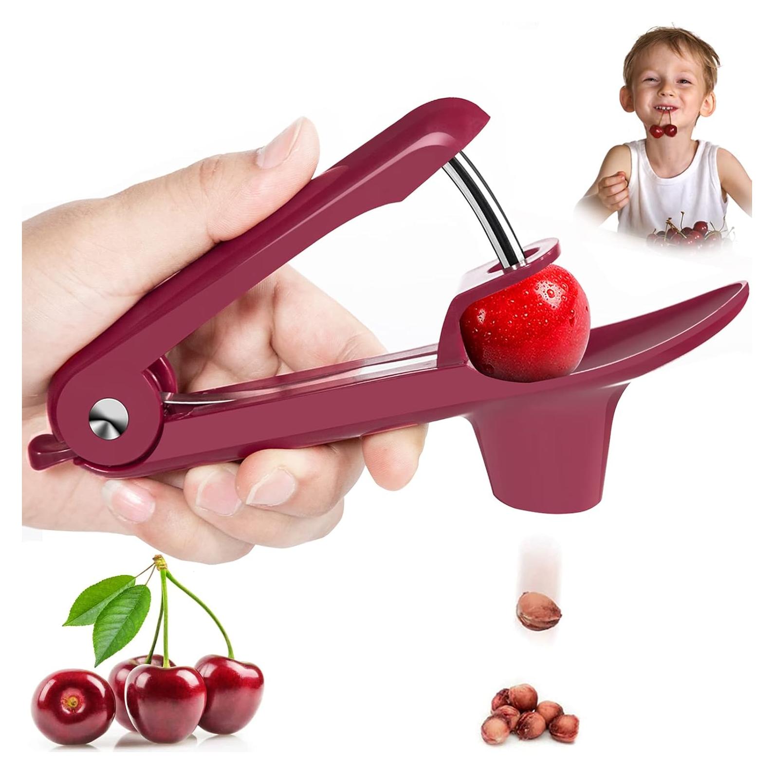 Quita Huesos de Cereza EddHomes Rojo, Acero Inoxidable, 116g