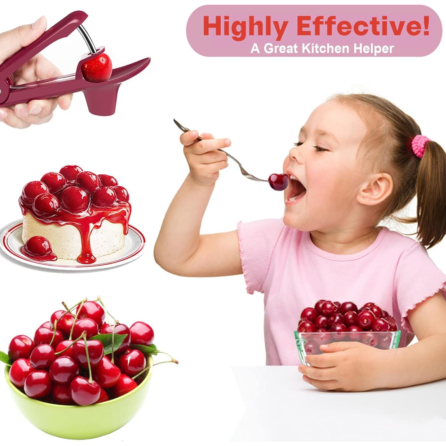 Quita Huesos de Cereza EddHomes Rojo, Acero Inoxidable, 116g