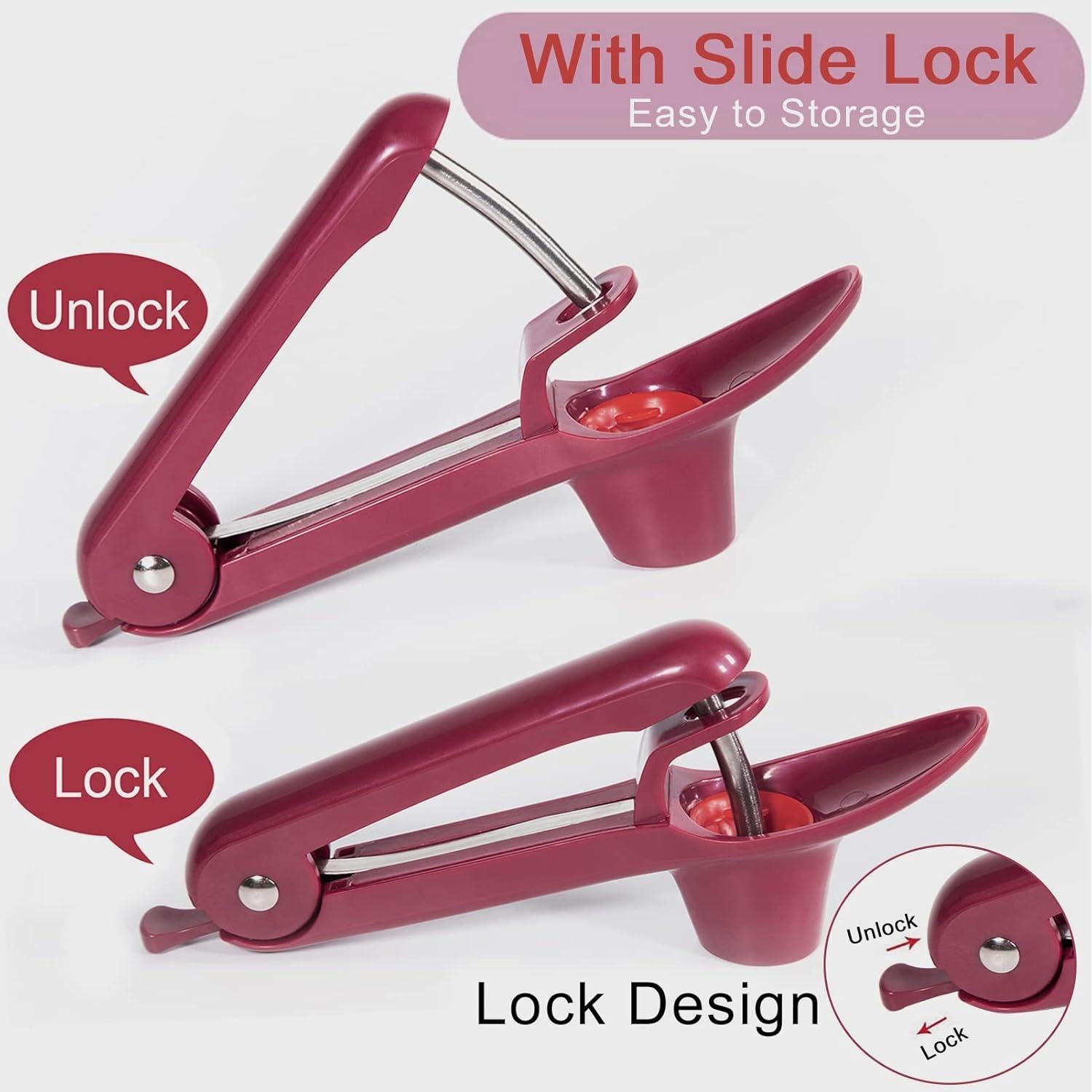 Quita Huesos de Cereza EddHomes Rojo, Acero Inoxidable, 116g