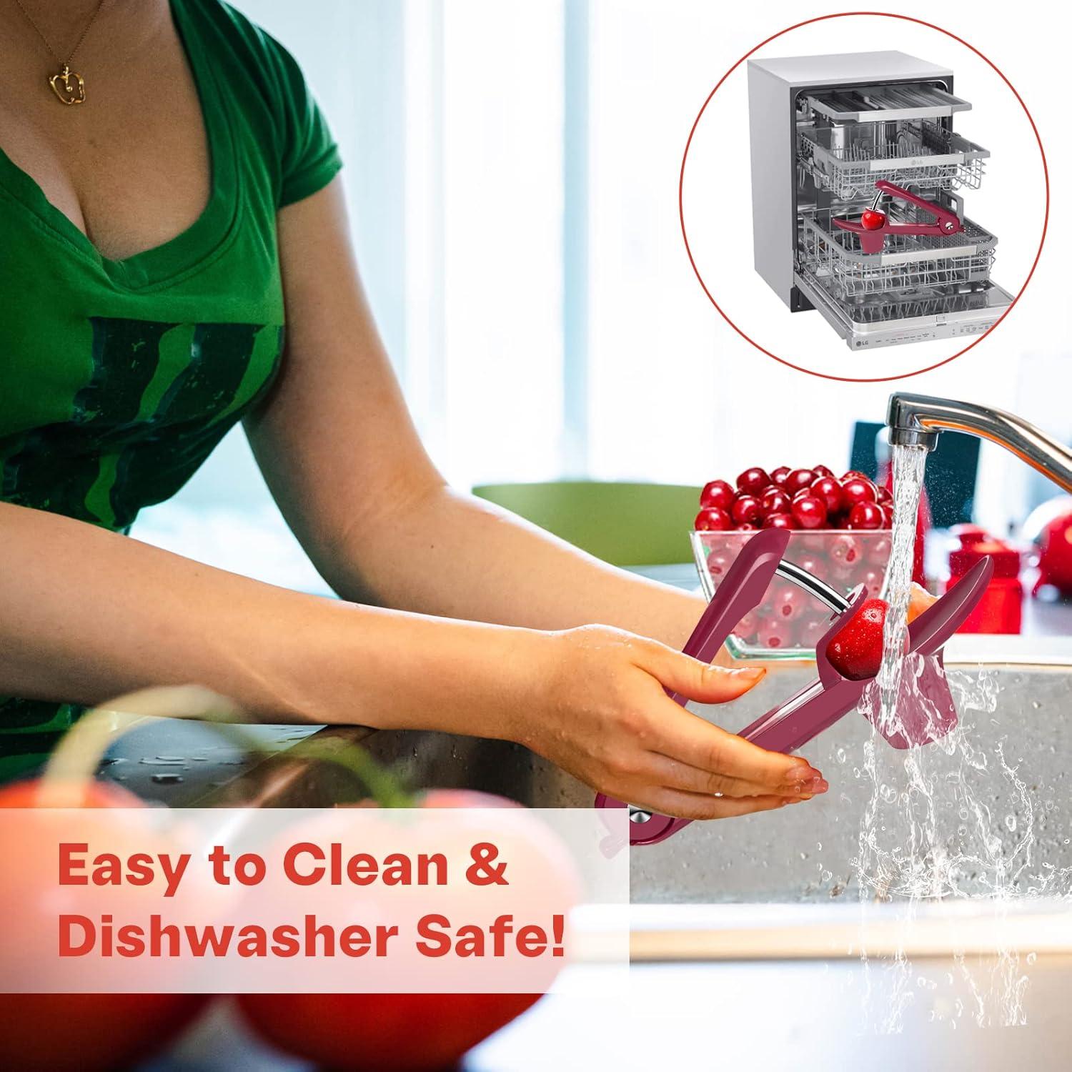 Quita Huesos de Cereza EddHomes Rojo, Acero Inoxidable, 116g