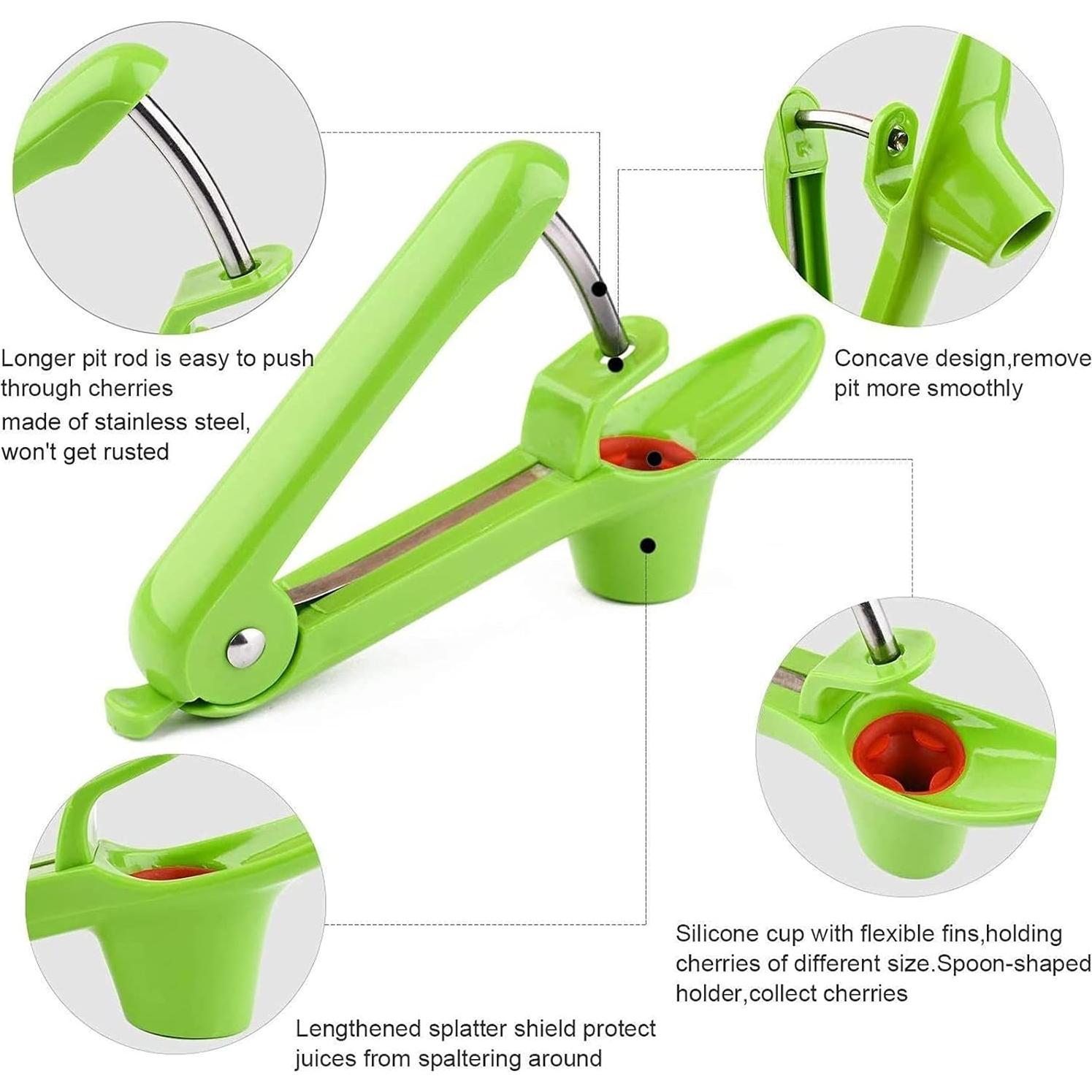 Herramienta Deshuesadora de Cerezas EddHomes Verde 20cm