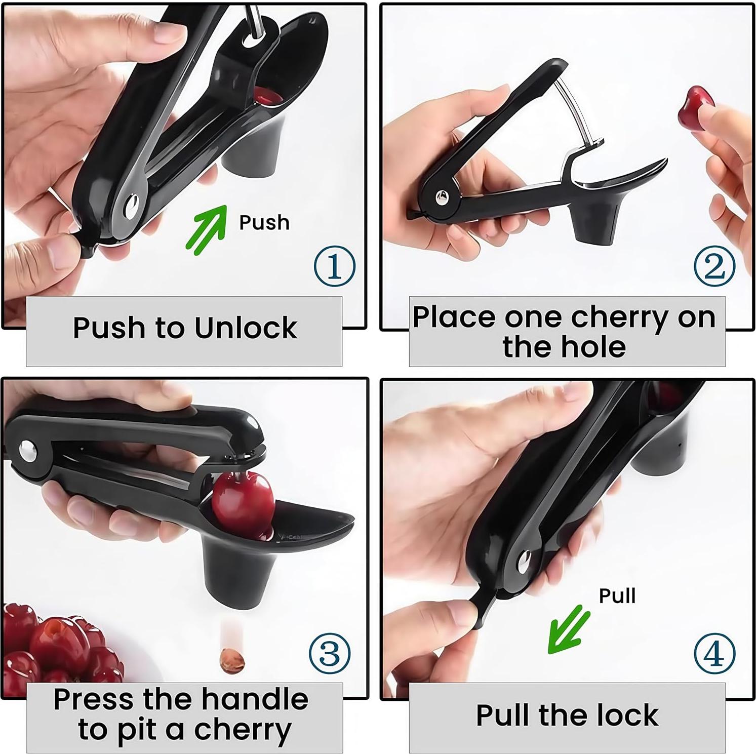 Deshuesador de Cereza VOVEA de Acero Inoxidable - Fácil Uso