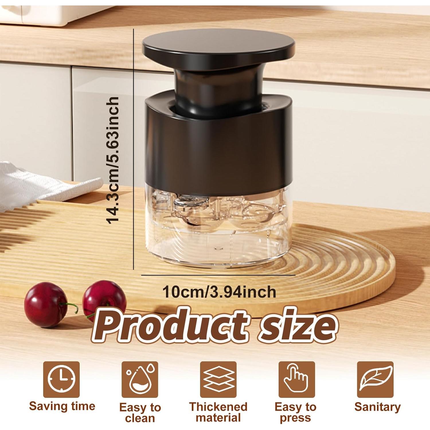 Deshuesador de Cereza Kerfulty 7-en-1 con Protector Salpicaduras