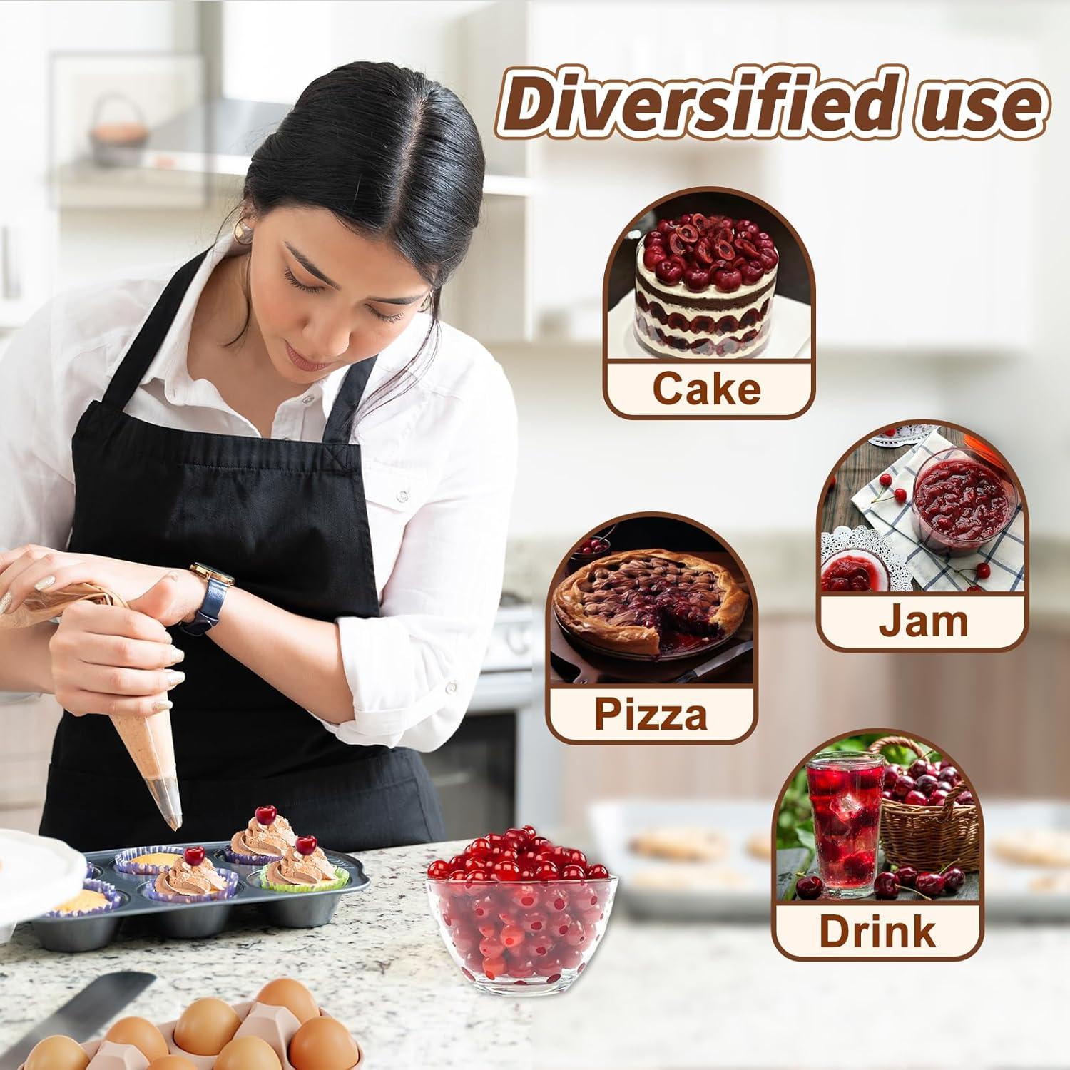 Deshuesador de Cereza Kerfulty 7-en-1 con Protector Salpicaduras