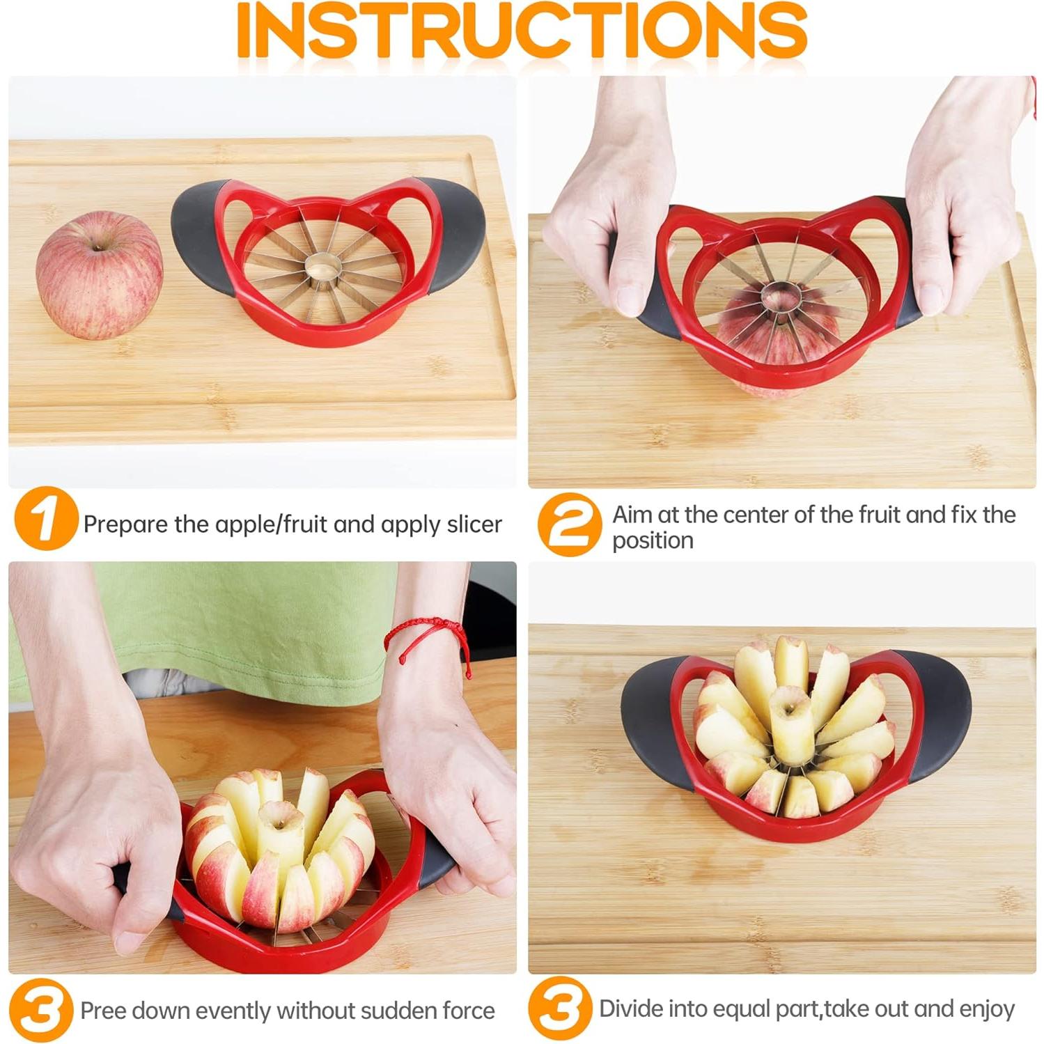 Cortador de Manzanas Supercenter 12 Cuchillas Acero Inoxidable