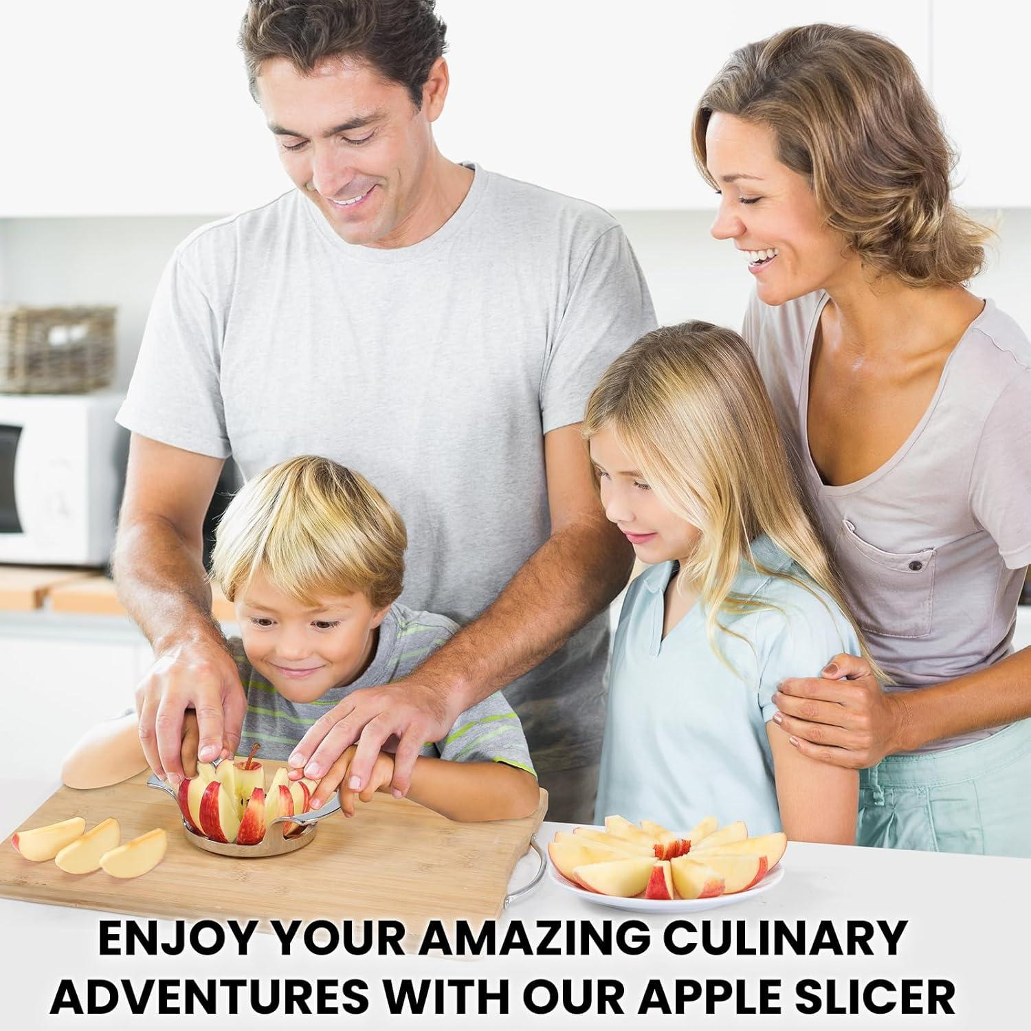 Cortador de Manzanas AUBENR 12 Cuchillas Acero Inoxidable 304