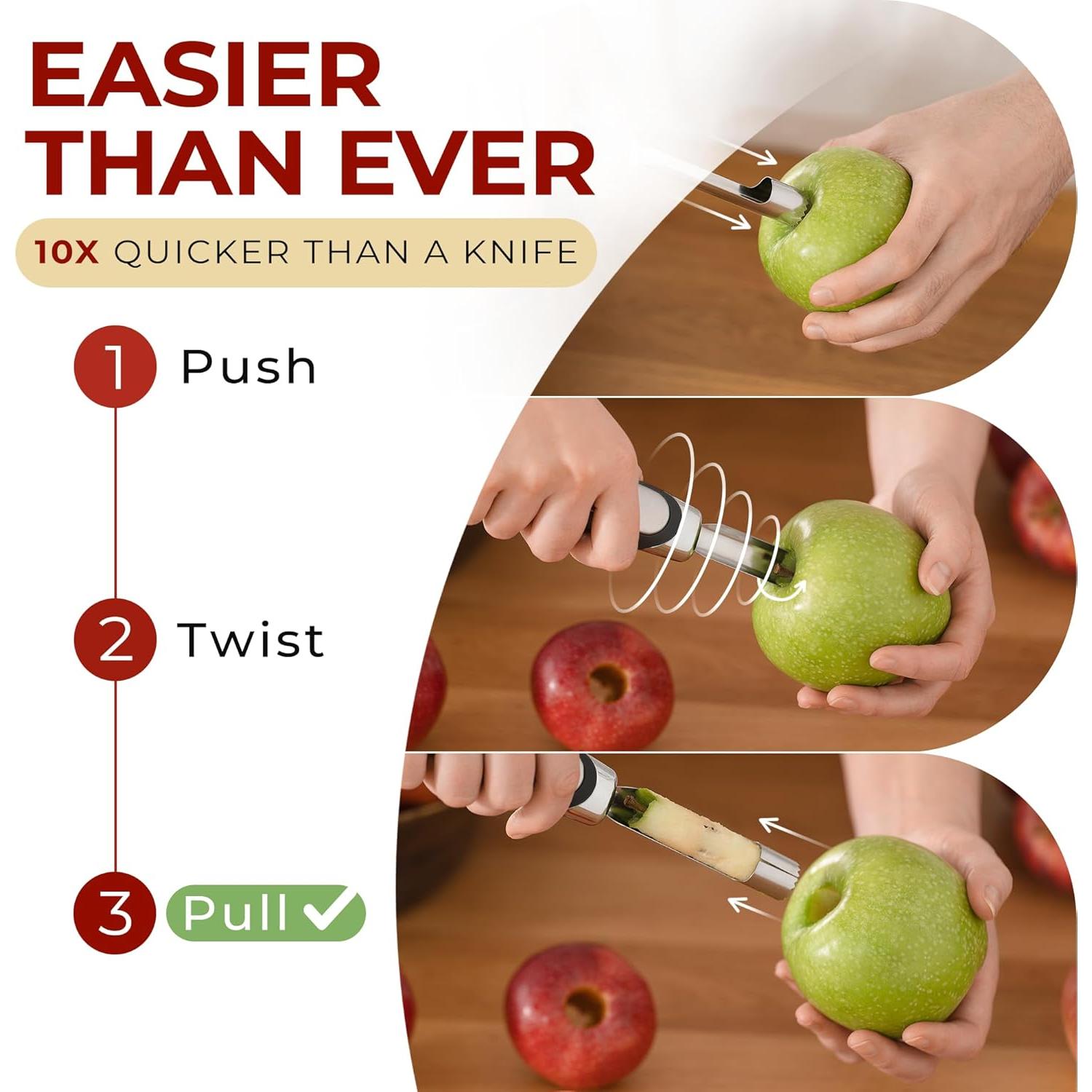 Extractor de Corazón de Manzana Orblue Premium - Acero Inoxidable