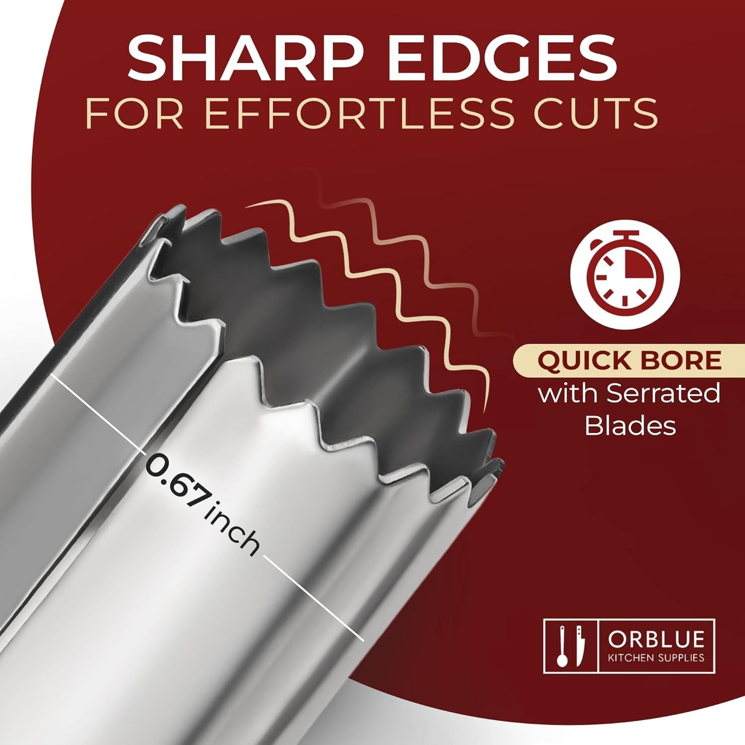 Extractor de Corazón de Manzana Orblue Premium - Acero Inoxidable