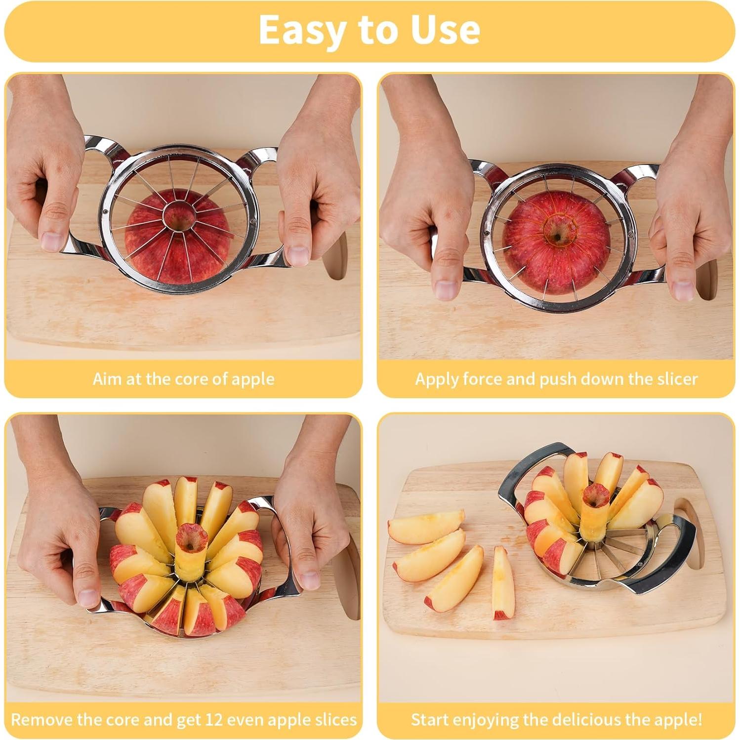 Cortador de Manzanas SAVORLIVING 12 Cuchillas Acero Inoxidable