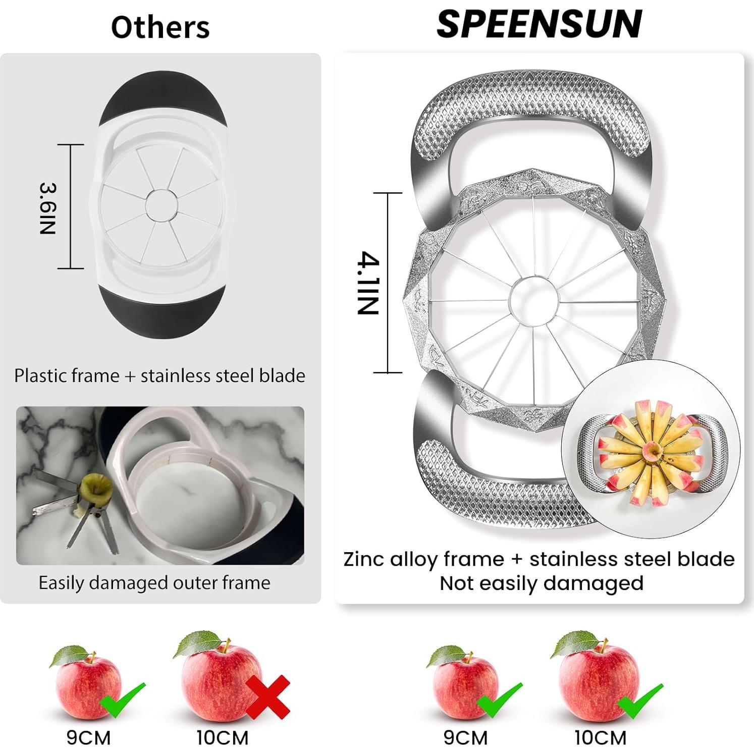 Cortador de Manzanas SPEENSUN Metálico 12 Cuchillas 10 cm