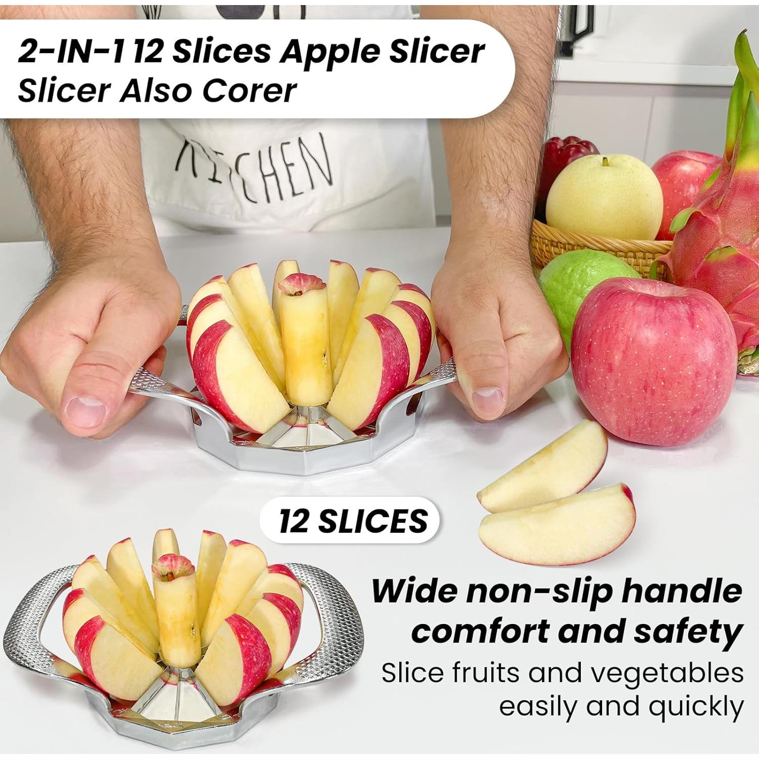 Cortador de Manzanas SPEENSUN Metálico 12 Cuchillas 10 cm