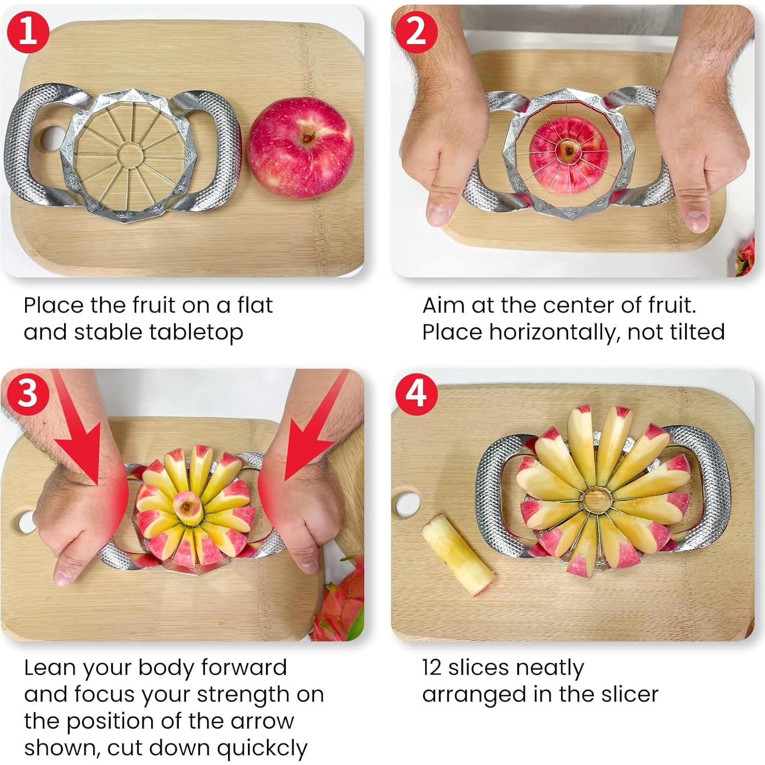 Cortador de Manzanas SPEENSUN Metálico 12 Cuchillas 10 cm