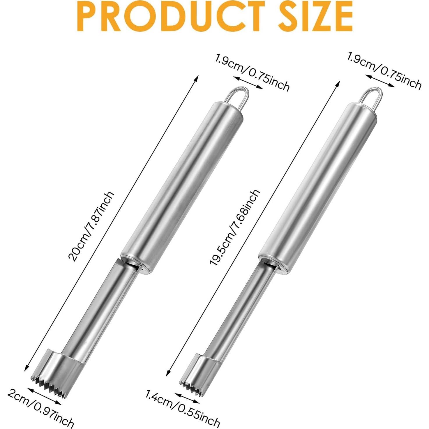 Juego de 2 Quita Corazones de Fruta Nogeqi Acero Inoxidable