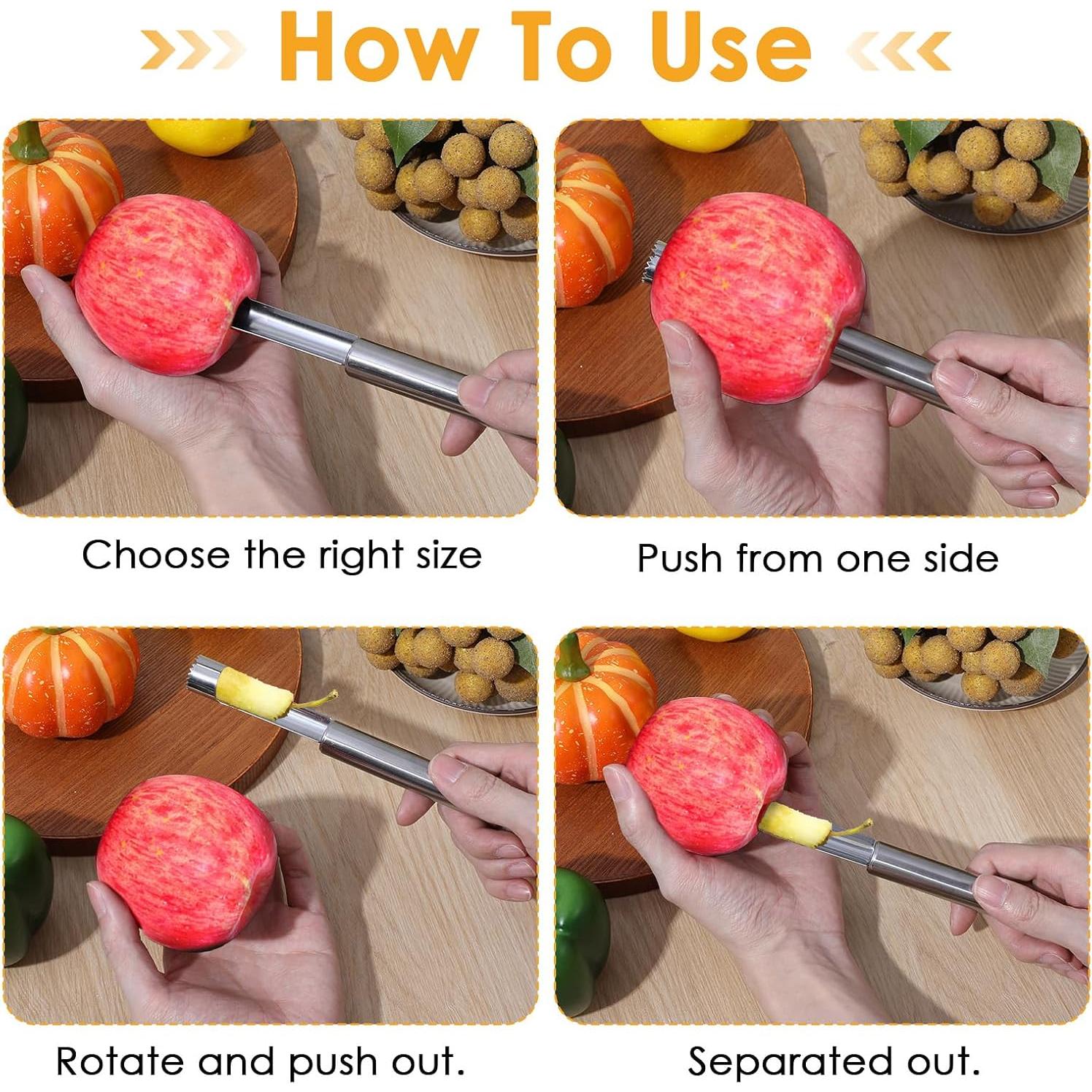 Juego de 2 Quita Corazones de Fruta Nogeqi Acero Inoxidable