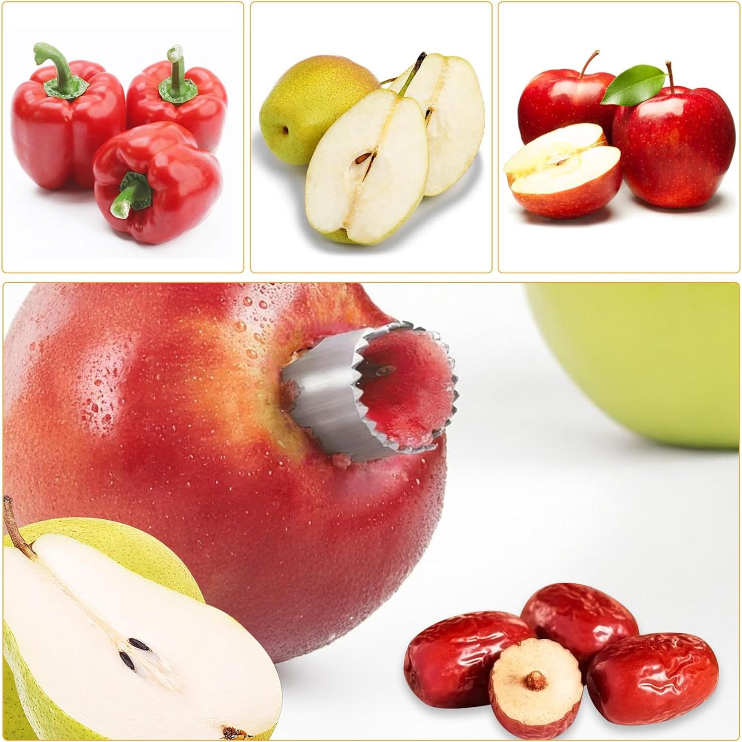 Juego de 2 Quita Corazones de Fruta Nogeqi Acero Inoxidable