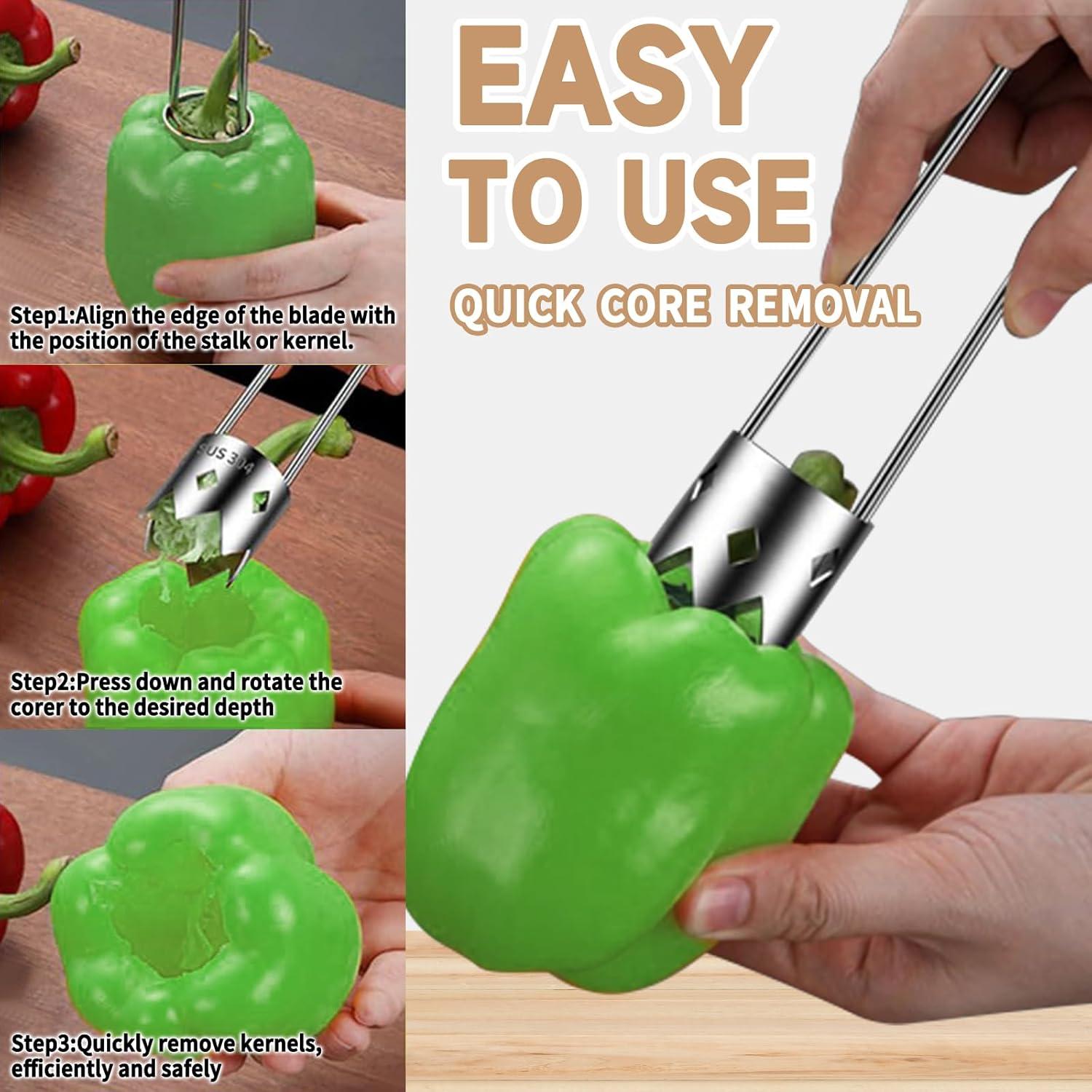 Descorazonador de Manzanas y Pimientos Acero Inoxidable 1 Pcs