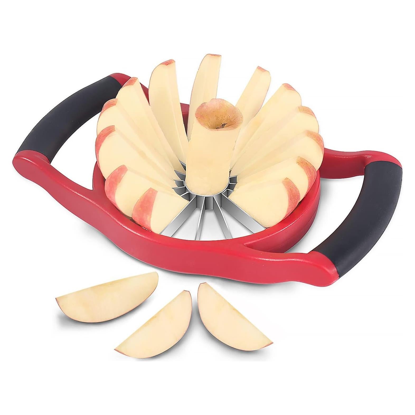 Cortador y Descorazonador de Manzanas Newness 16 Rebanadas Rojo