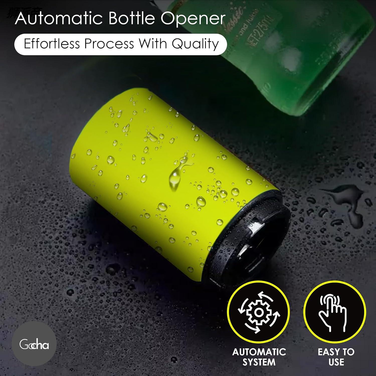 Abrebotellas Magnético GOCHA de Acero Inoxidable Amarillo