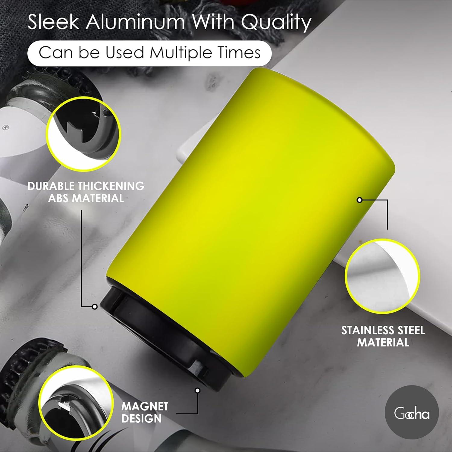 Abrebotellas Magnético GOCHA de Acero Inoxidable Amarillo