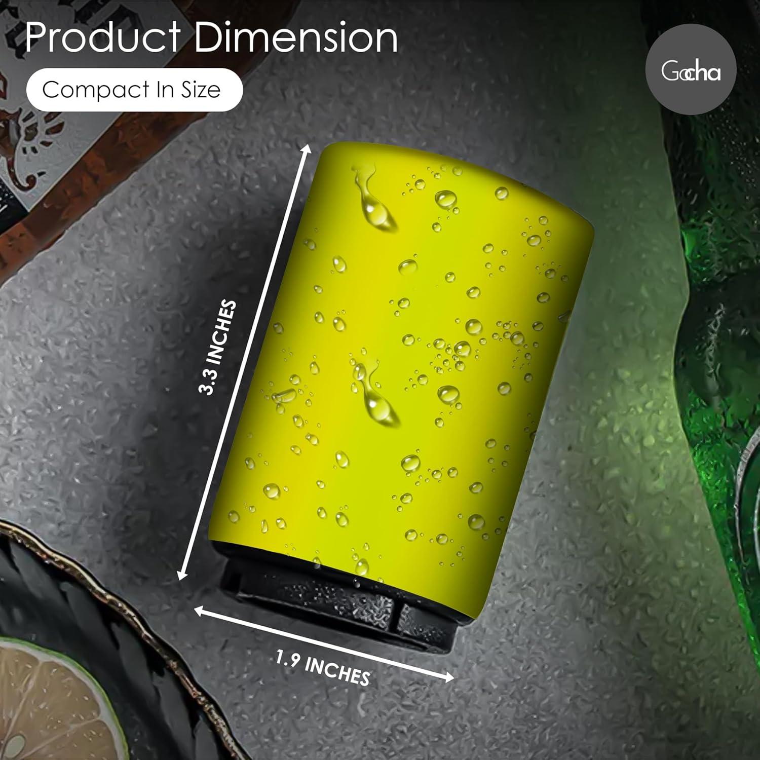 Abrebotellas Magnético GOCHA de Acero Inoxidable Amarillo