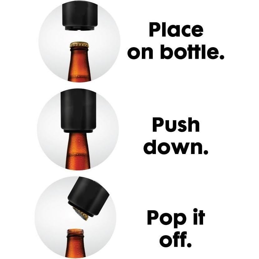 Abrebotellas Automático HQY de Acero Inoxidable - Fácil Uso