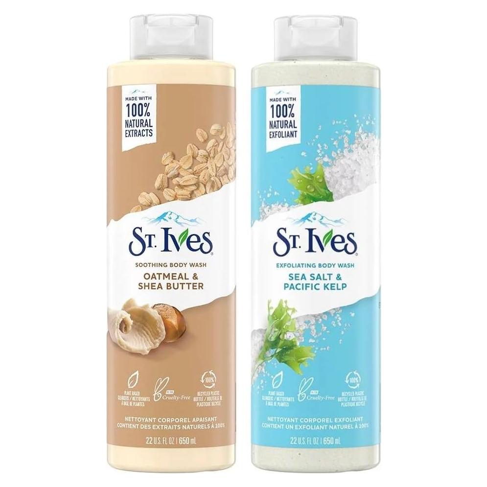 Gel de Ducha St Ives Avena y Manteca de Karité 650 ml - 2 Piezas