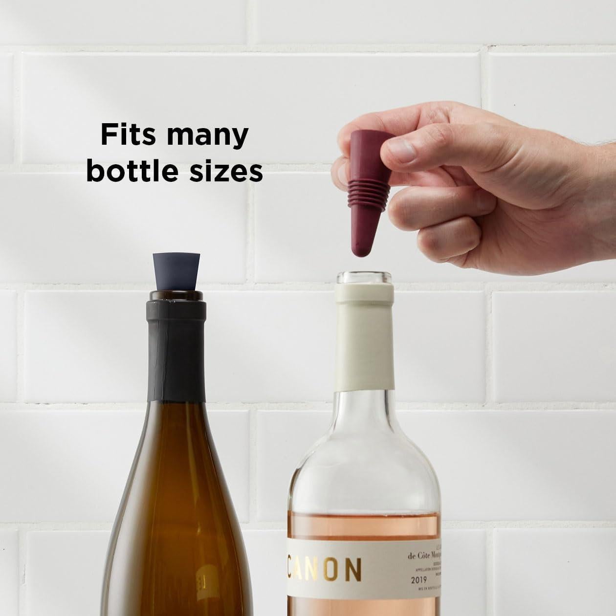 Juego de 4 Tapones para Botellas Rabbit W6121 Multicolor