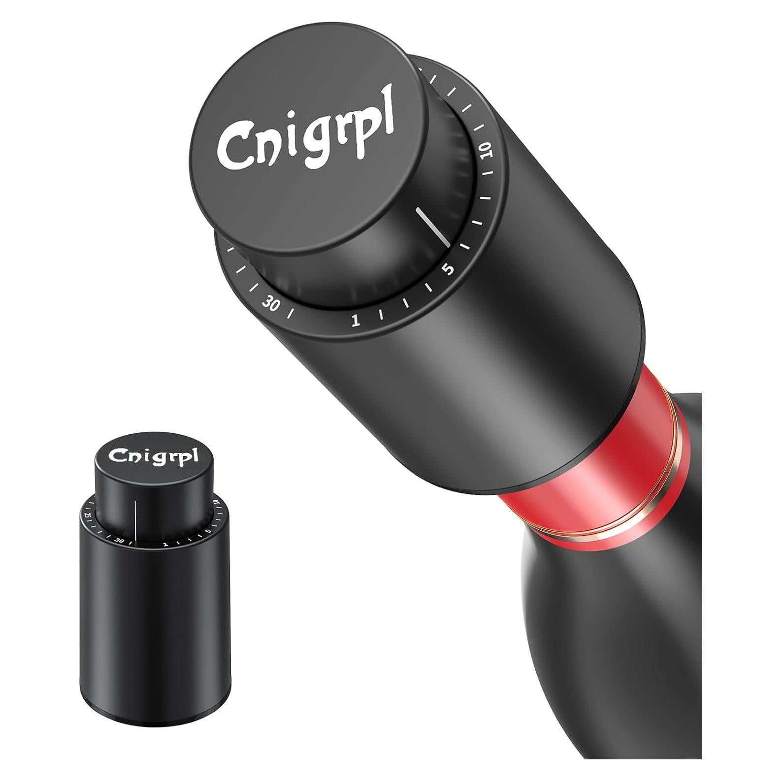 Wine Bottle Stoppers，2-in-1 Vacuum Wine Stopper，Reusable Wine Savers, Wine Preserver Vacuum Pump Corks Keep Wine Really Fresh, Best Gift Accessories (1 Black)