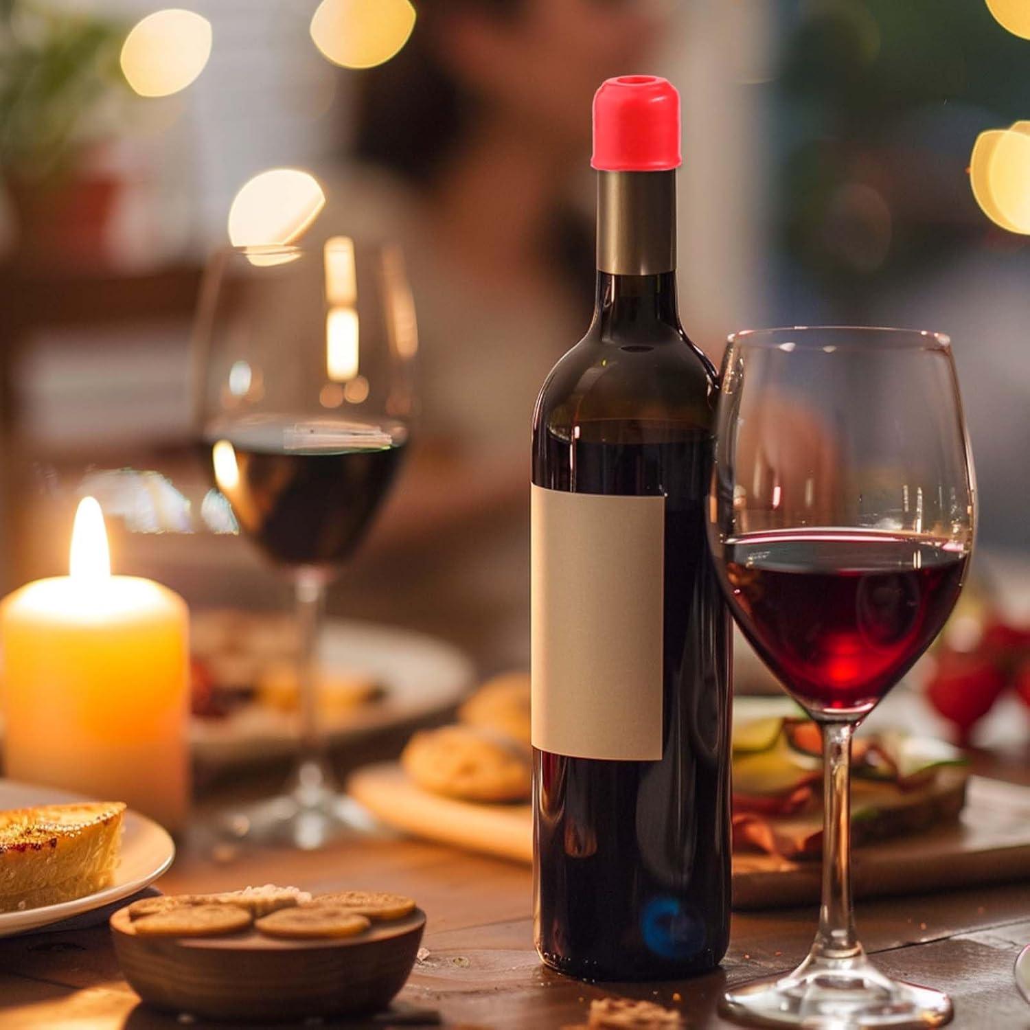 Tapones de Silicona para Vino Vodolo 4pcs Reutilizables